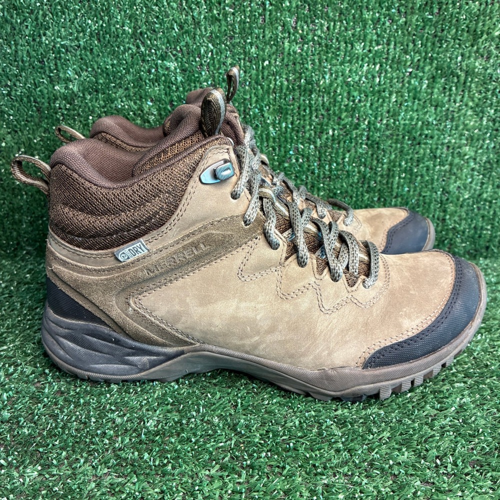 Merrell Siren Traveller Q2 Mid Waterproof Hiking Gorpcore Boots Brown Womens 7.5